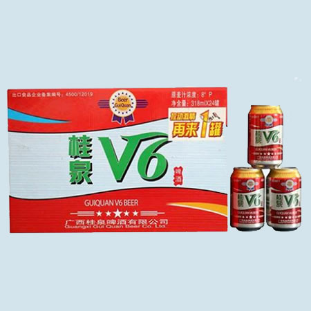 桂泉啤酒V6-318ml