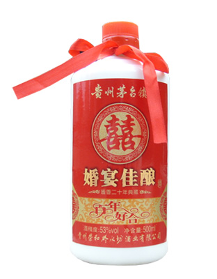 婚宴佳酿酒瓶正面