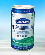 千岛湖啤酒易拉罐装绿色冰爽