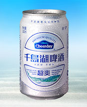 千岛湖啤酒易拉罐装超爽