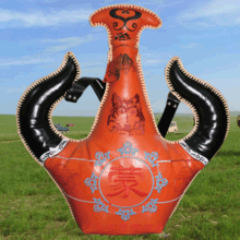 刺绣大牛角
