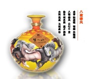 丹青瓷-八骏雄风