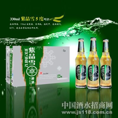 330ml紫晶雪5度啤酒