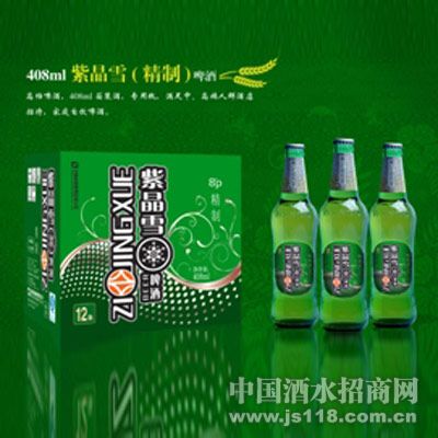 408ml紫晶雪(精制)8度啤酒