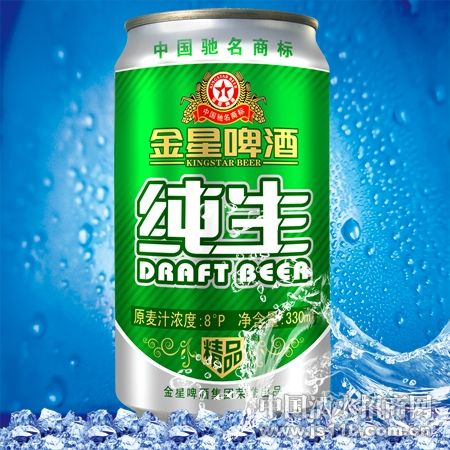 精品原麦纯生啤酒