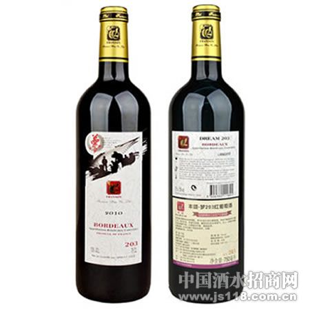 梦203干型葡萄酒