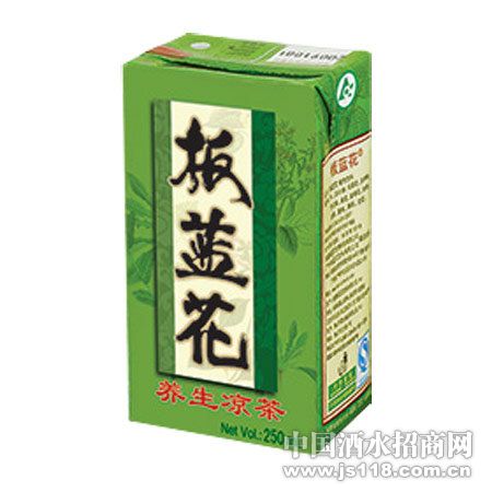 250ml利乐无菌纸塑装板蓝花凉茶