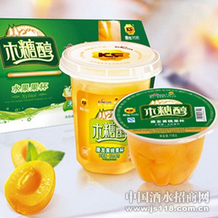黄桃果汁罐头