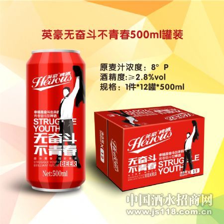 英豪奋斗致青春500ML罐装
