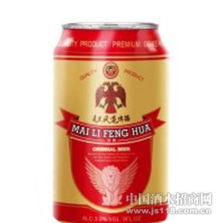 麦里风花易拉罐清爽啤酒330ml