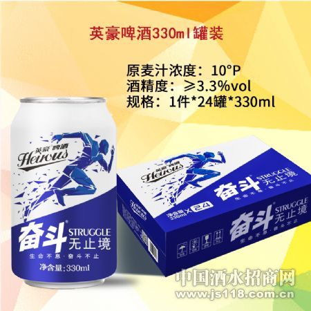 10°P英豪啤酒330ml罐装