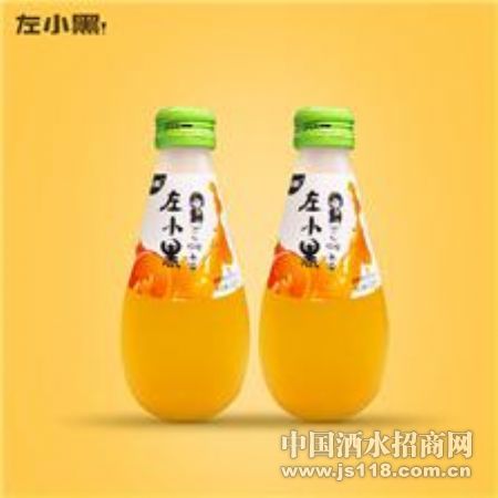 两瓶左小黑桔橙果酒