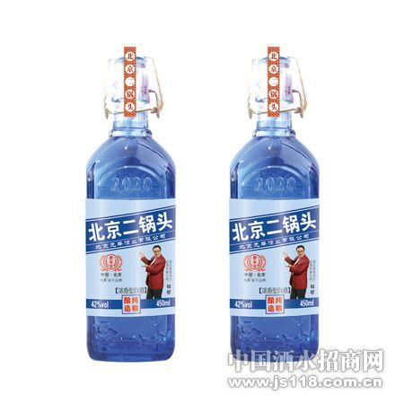 卡扣蓝方瓶二锅头