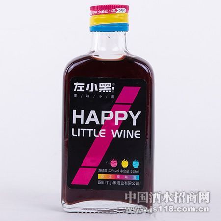 12度168ml左小黑桑葚果味小酒