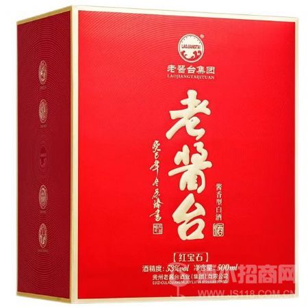 老酱台盒装红宝石酒