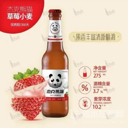 杰克熊描草莓精酿小麦啤酒